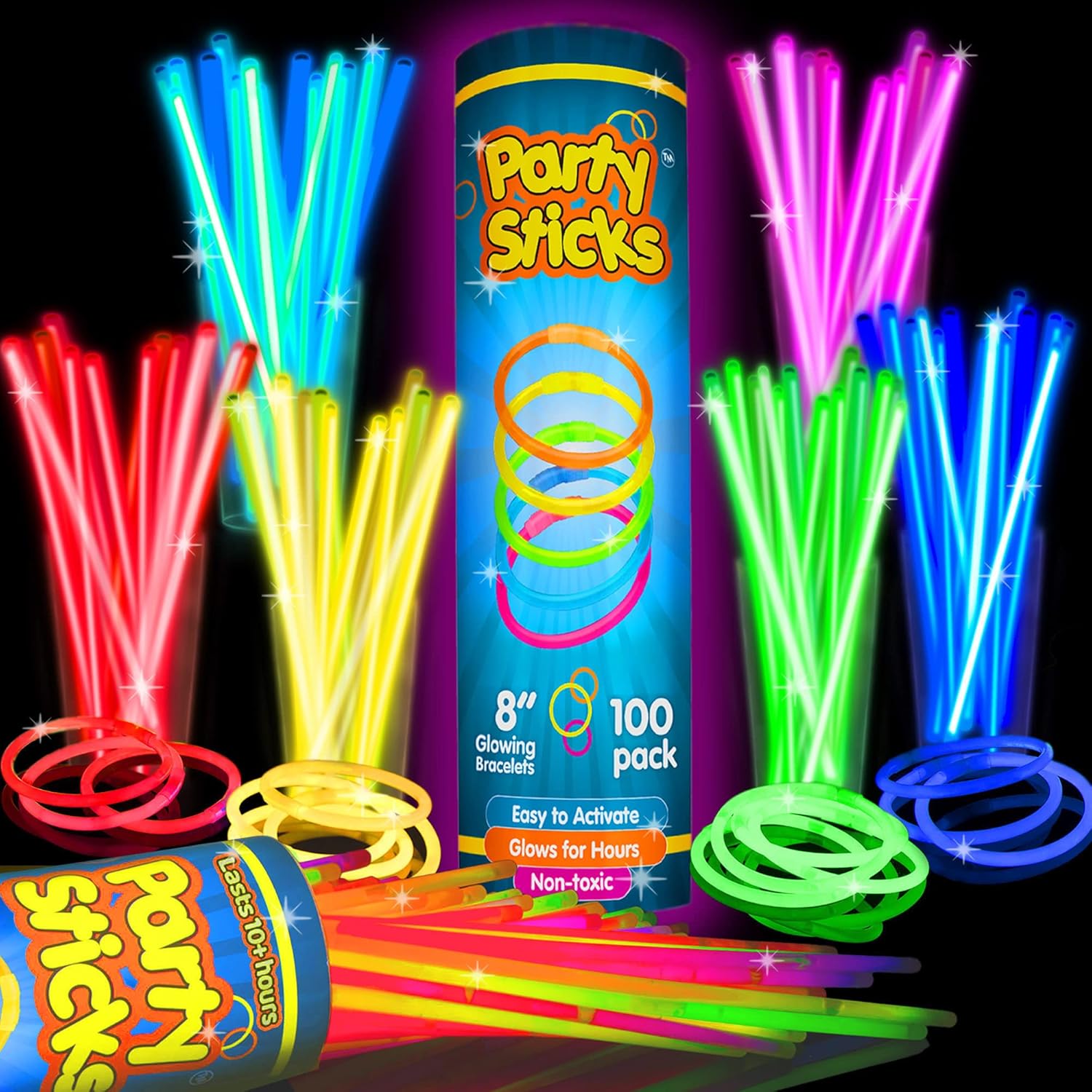 PartySticks Glow Sticks (100pk - 8