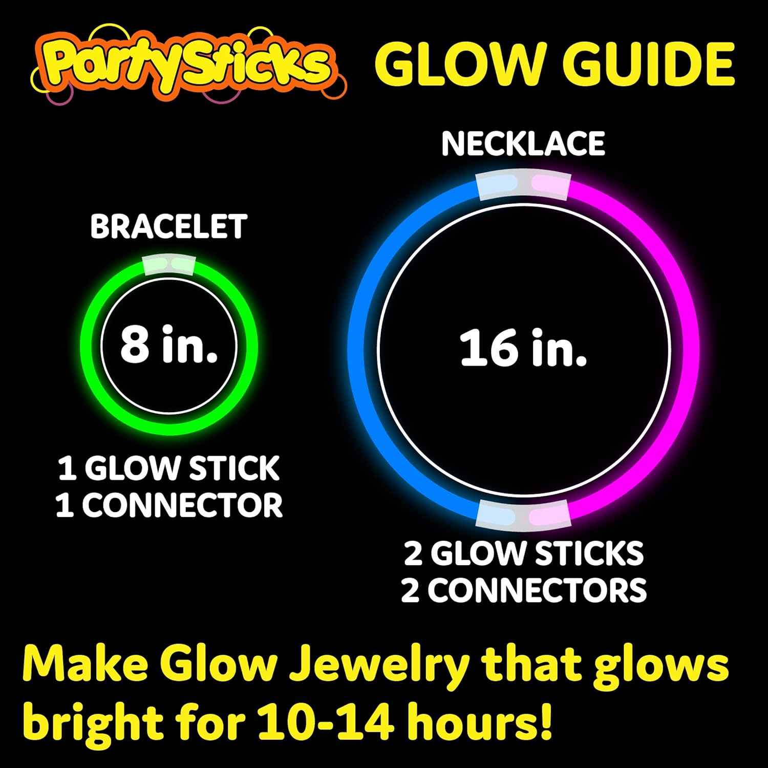 PartySticks Glow Sticks (100pk - 8